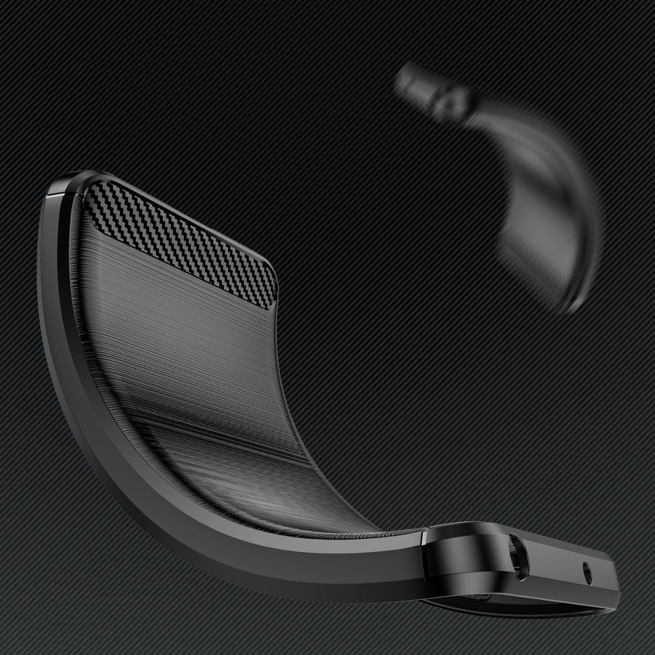 Carbon-etui til iPhone 16 Pro - sort