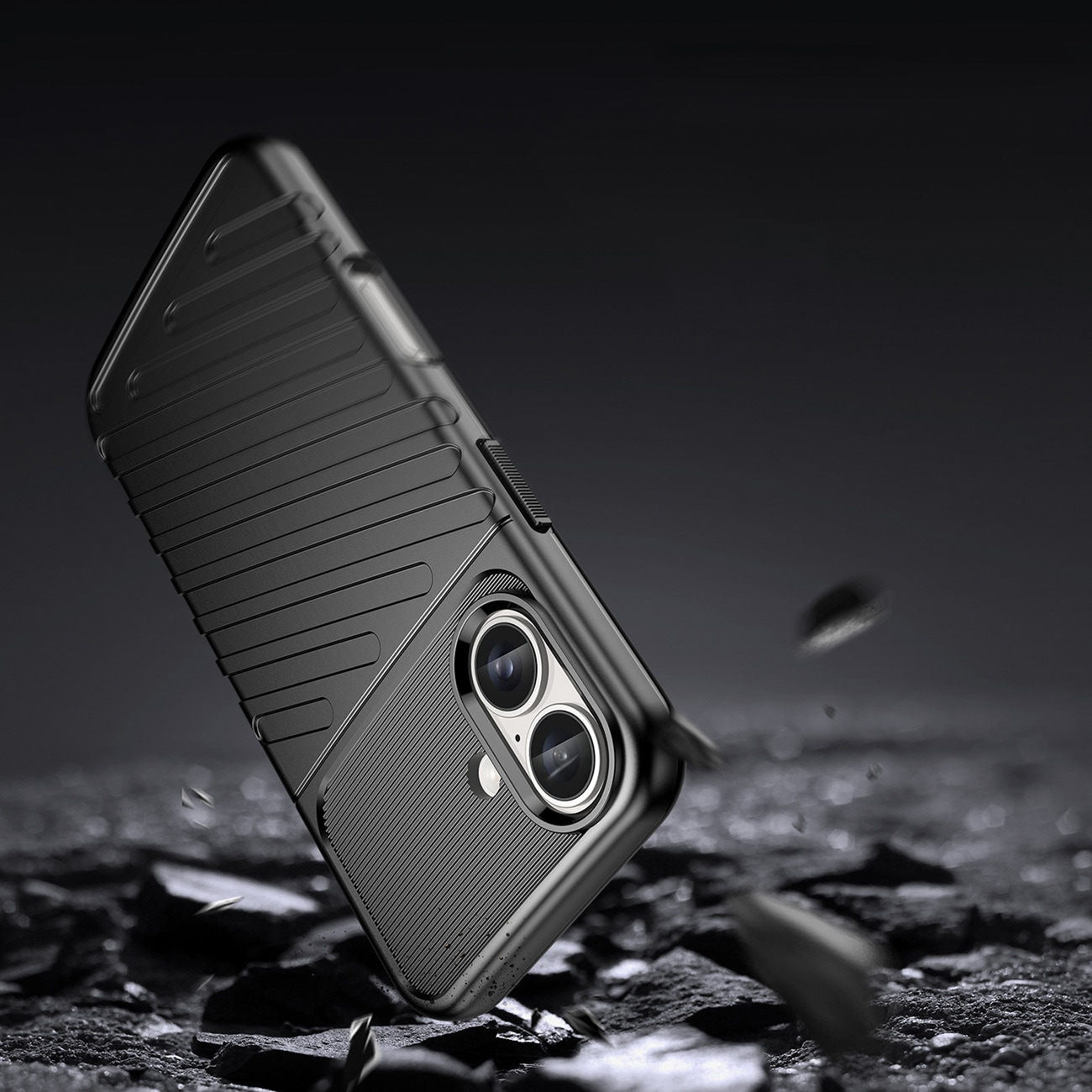 Thunder Case til iPhone 16 Plus Silikoneetui - Sort