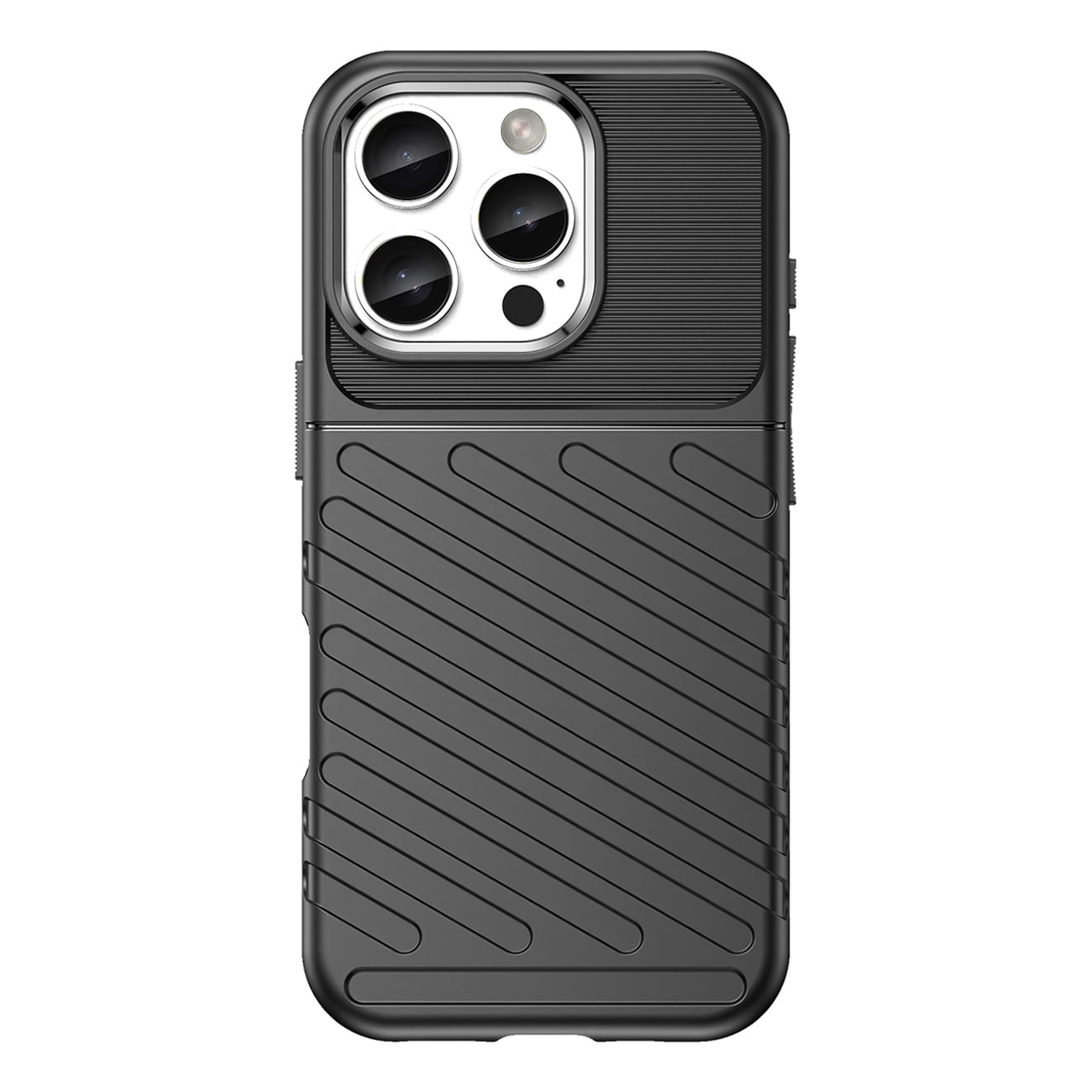 Thunder Case til iPhone 16 Pro silikoneetui - sort