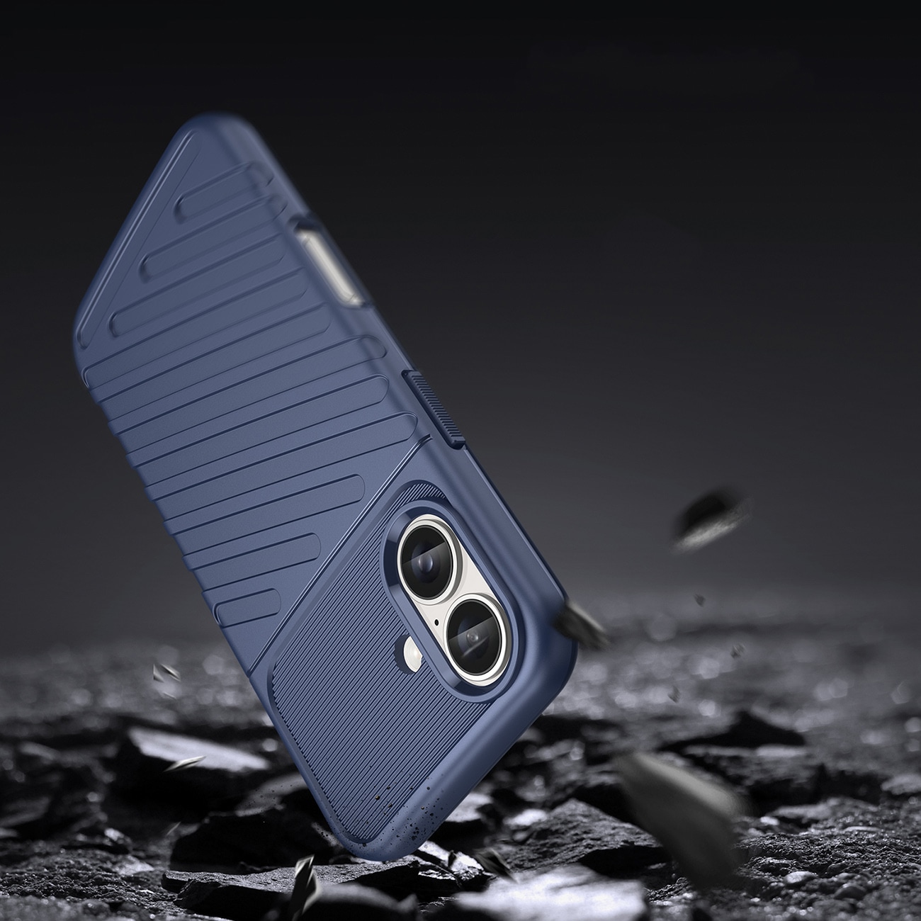 Thunder Case til iPhone 16 Plus Silikone-etui - Blå
