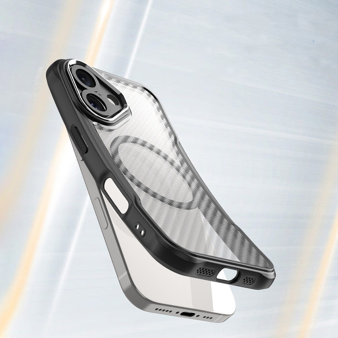 Leading Series MagSafe silikoneetui til iPhone 16 - Sort