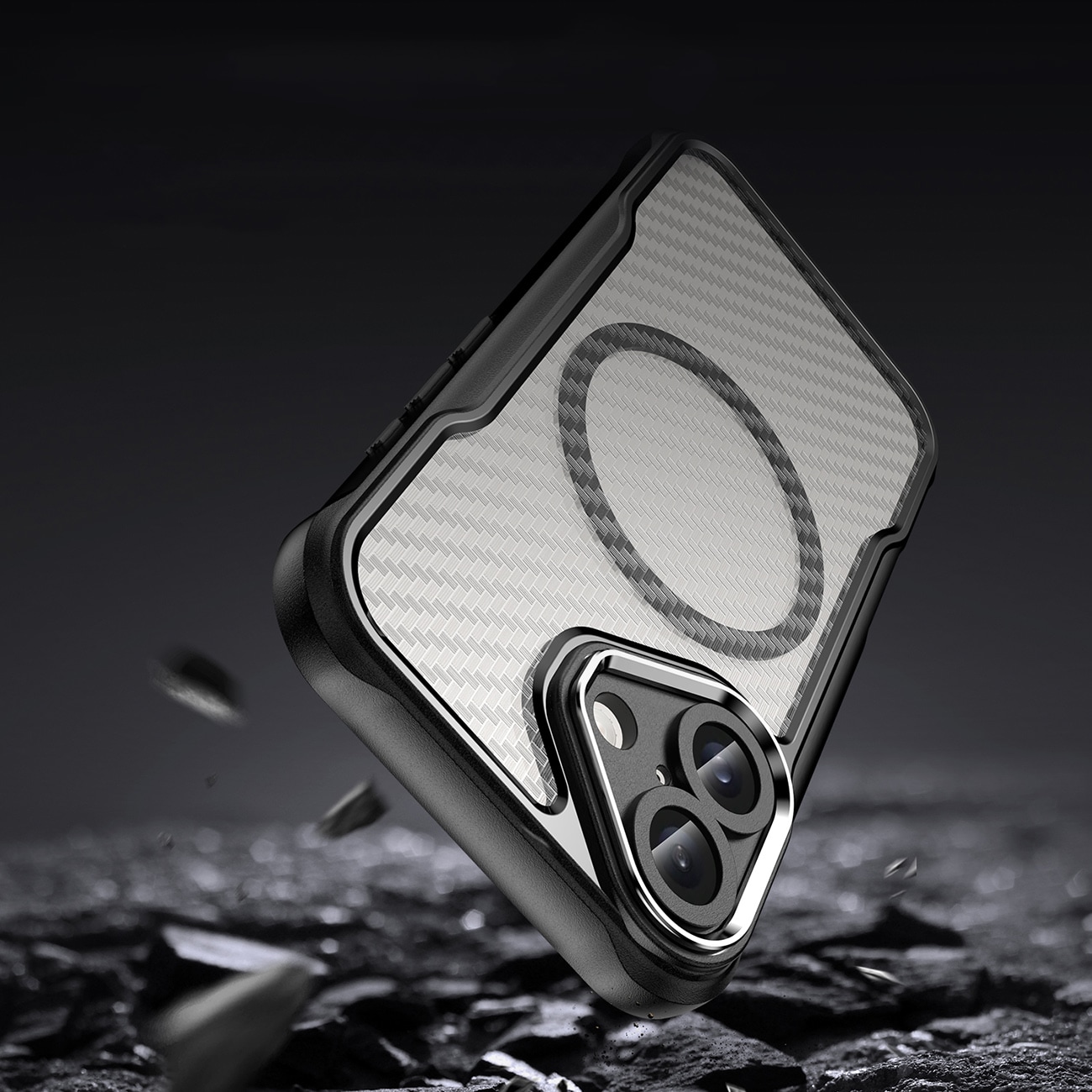 Leading Series MagSafe silikoneetui til iPhone 16 - Sort
