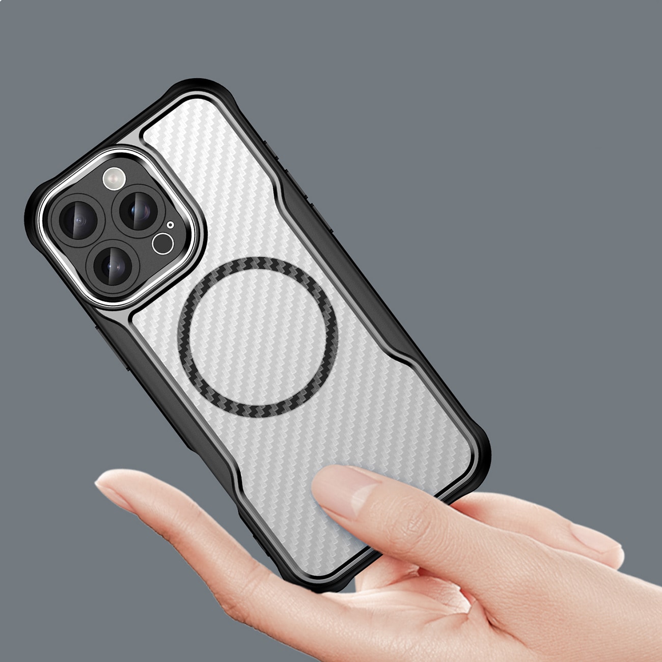 Leading Series MagSafe silikoneetui til iPhone 16 Pro - Sort