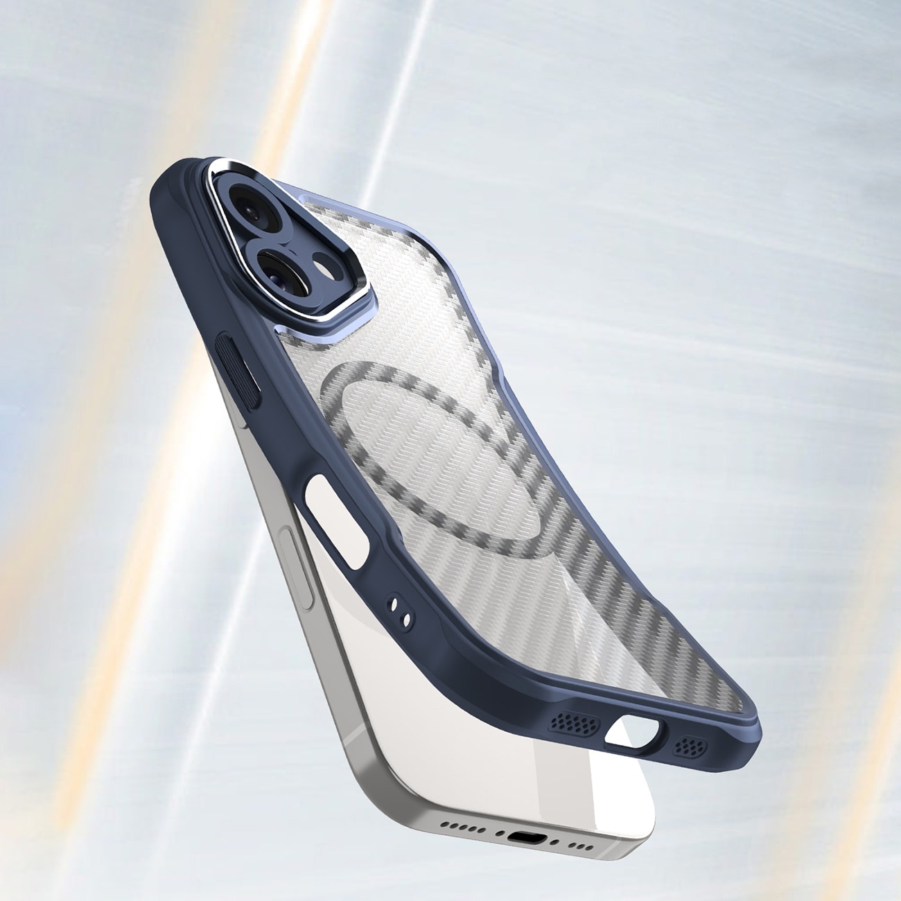 Leading Series MagSafe silikoneetui til iPhone 16 - Blå