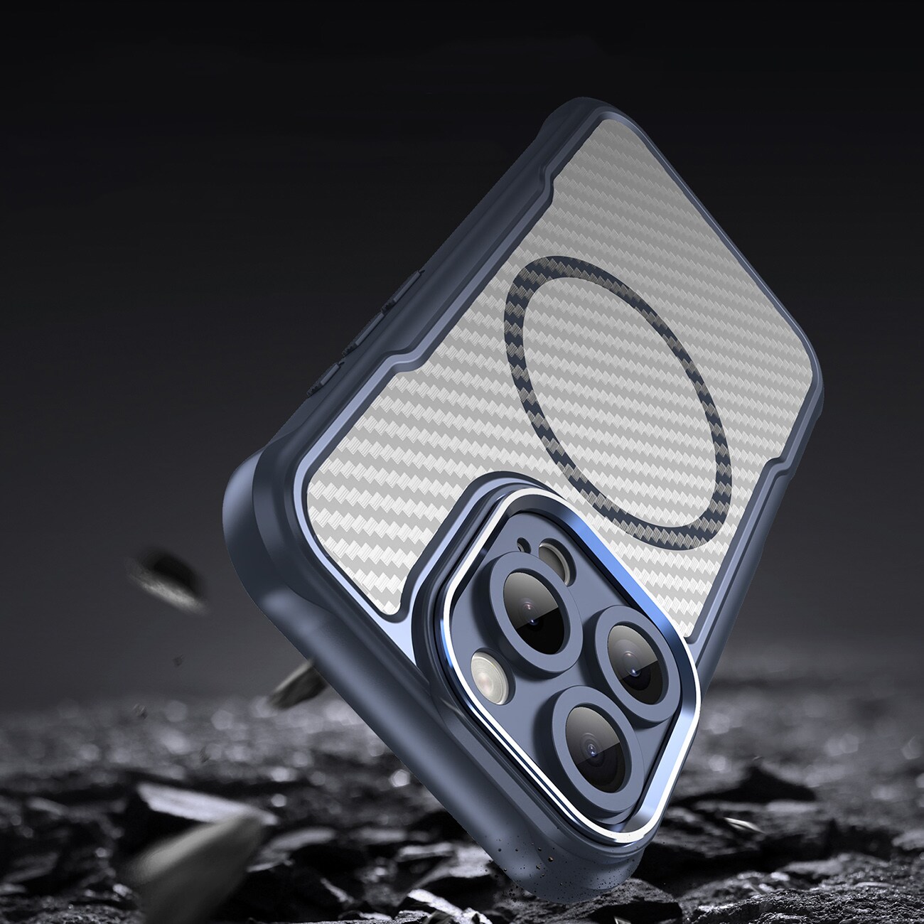 Leading Series MagSafe silikoneetui til iPhone 16 Pro Max - Blå