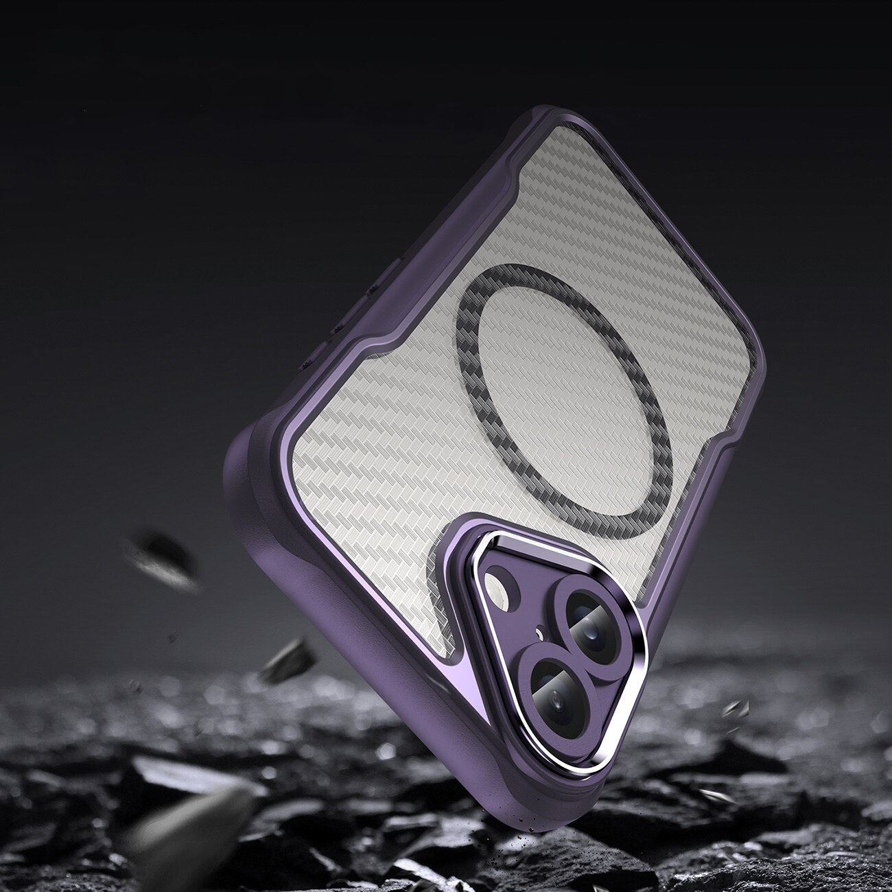 Leading Series MagSafe silikoneetui til iPhone 16 - Lilla