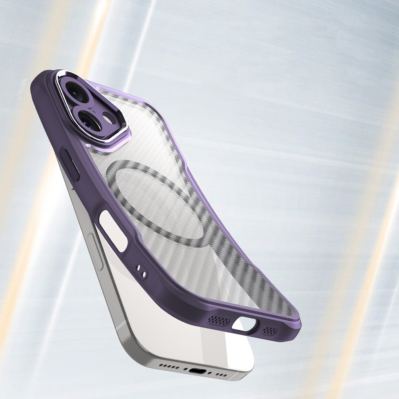 Leading Series MagSafe silikoneetui til iPhone 16 Plus - Lilla