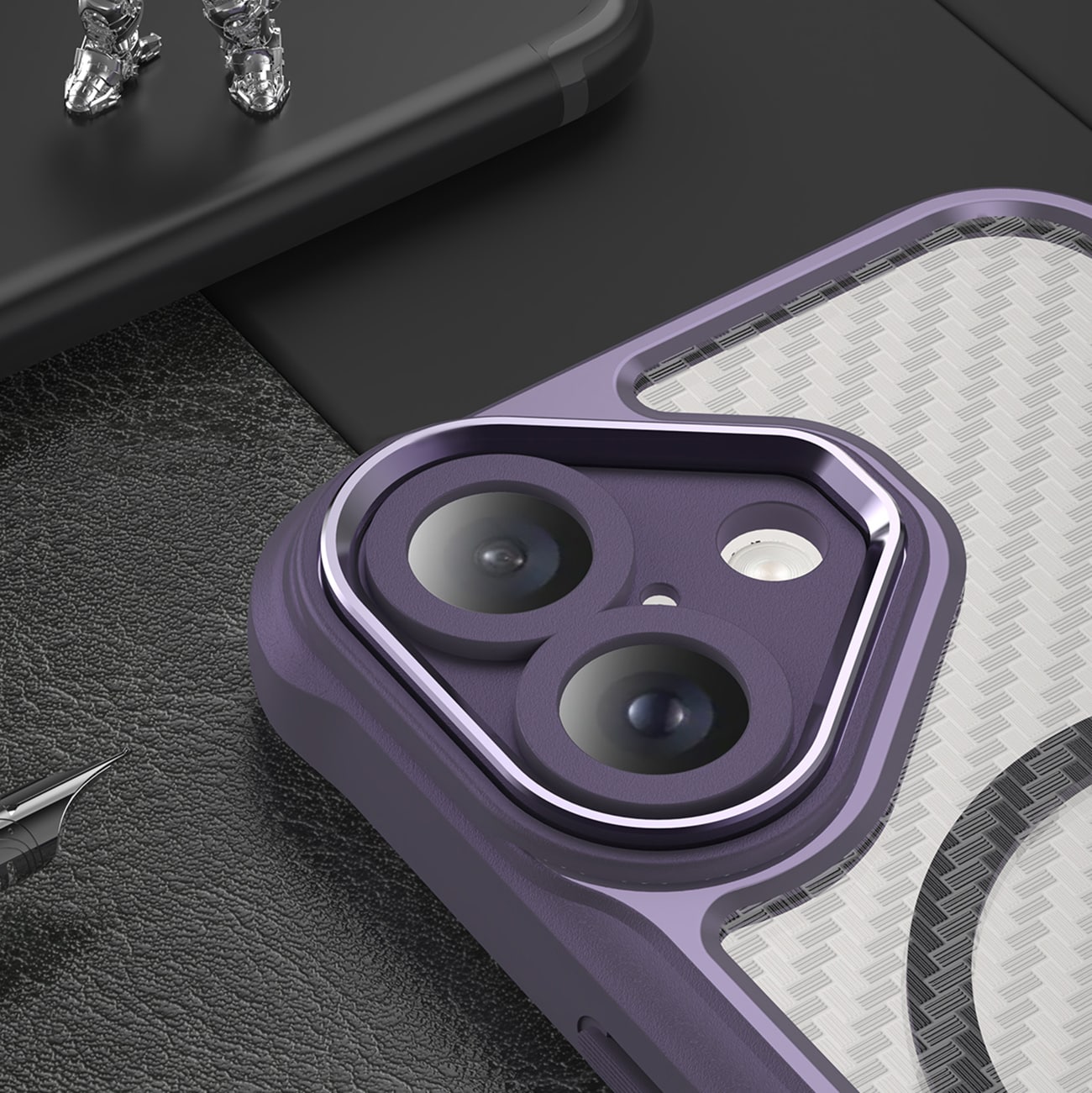 Leading Series MagSafe silikoneetui til iPhone 16 Plus - Lilla