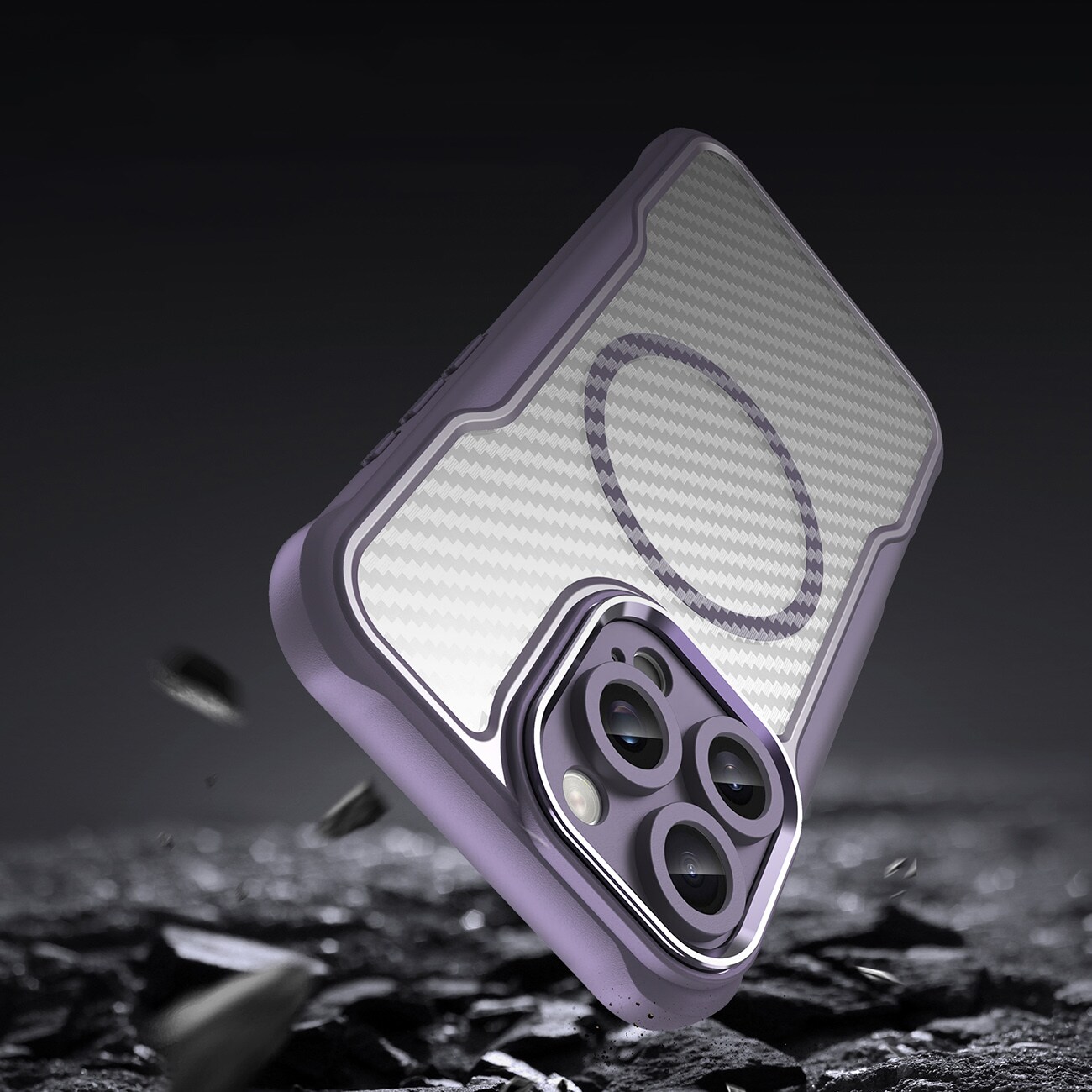 Leading Series MagSafe silikoneetui til iPhone 16 Pro - Lilla