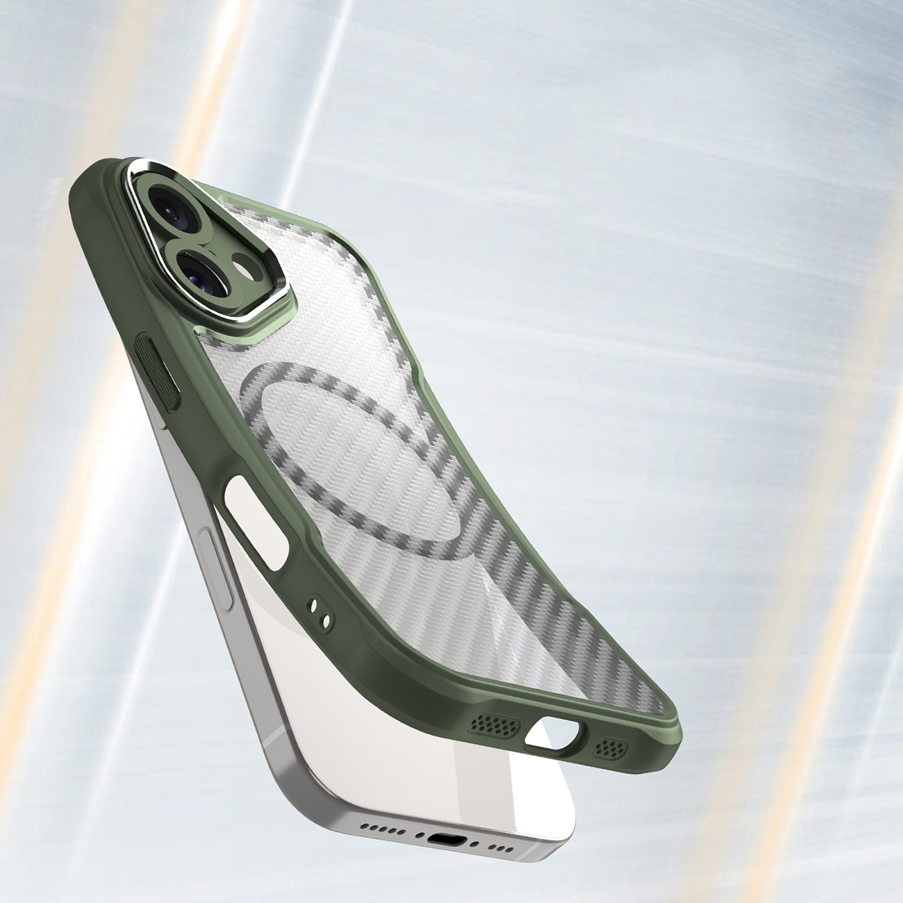 Leading Series MagSafe silikoneetui til iPhone 16 Plus - Grøn