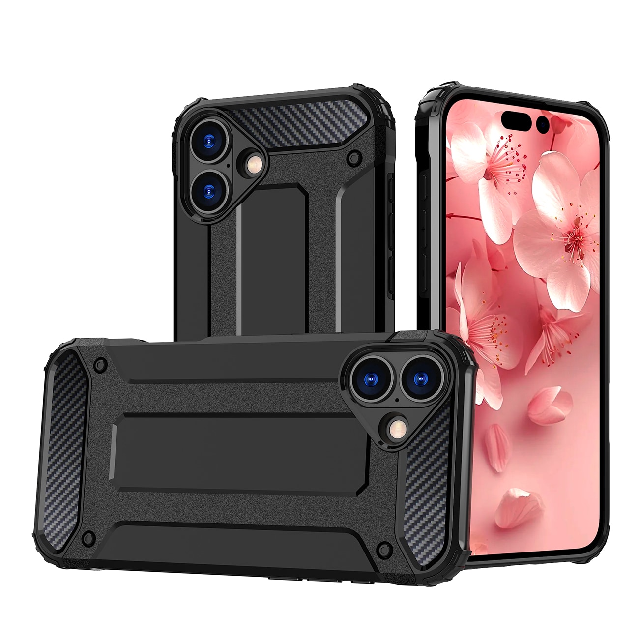 Hybrid Armor iPhone 16 Fodral - Svart