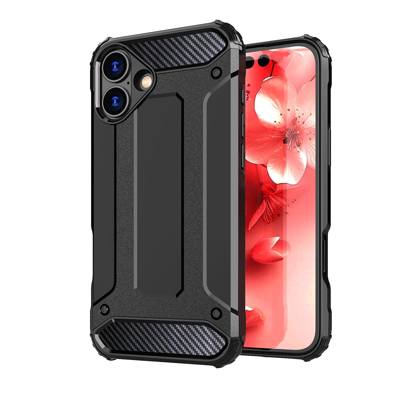 Hybrid Armor iPhone 16 Fodral - Svart