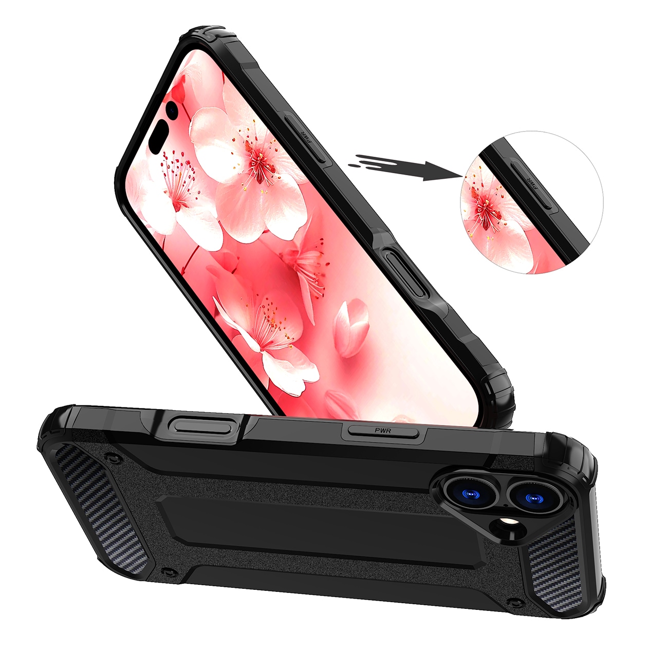 Hybrid Armor iPhone 16 Fodral - Svart