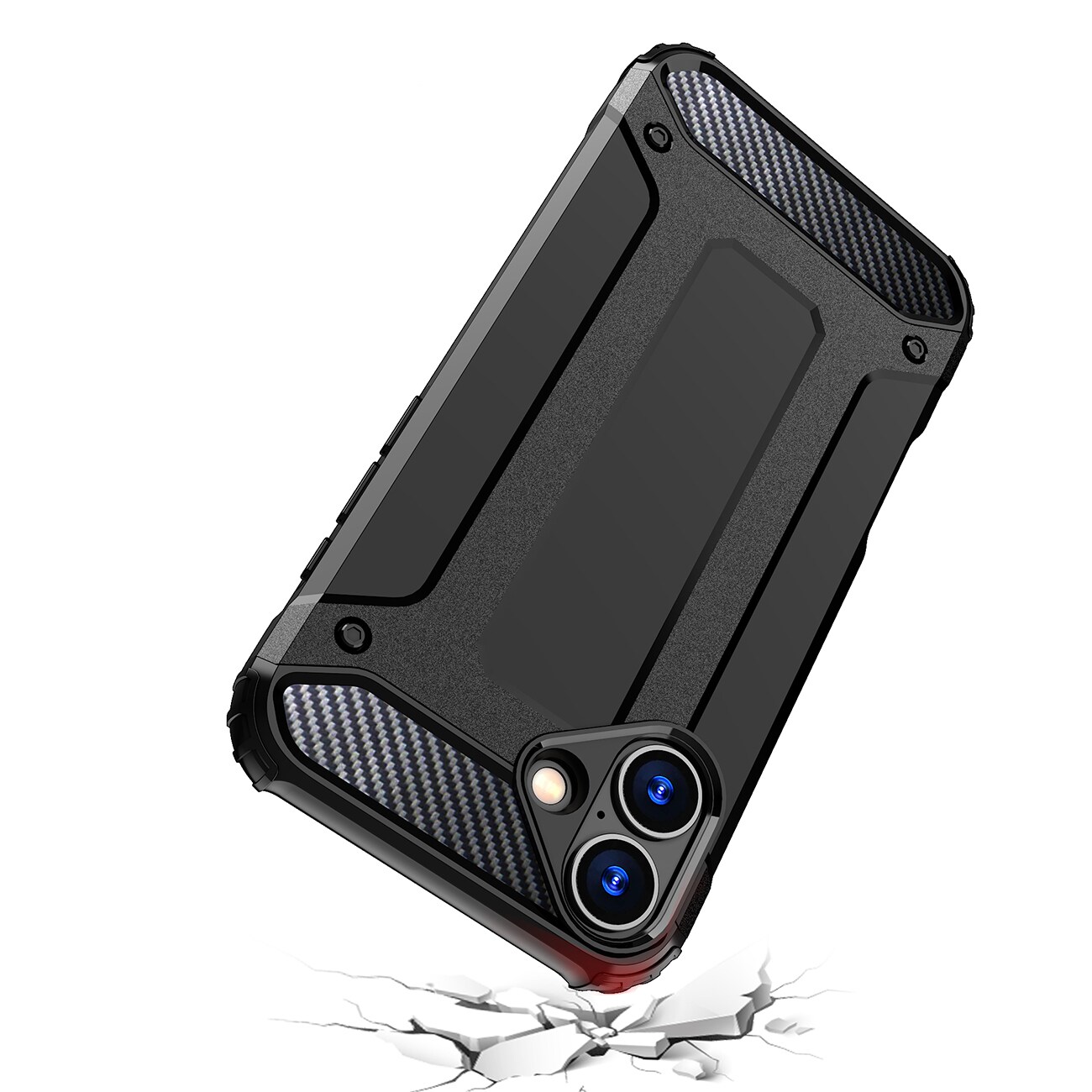 Hybrid Armor iPhone 16 Fodral - Svart