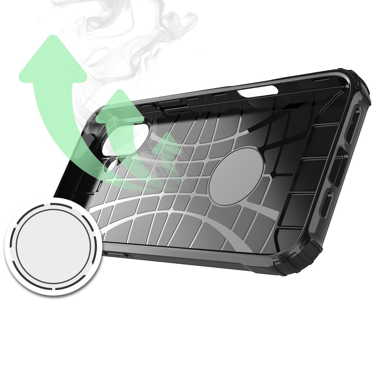 Hybrid Armor iPhone 16 Fodral - Svart