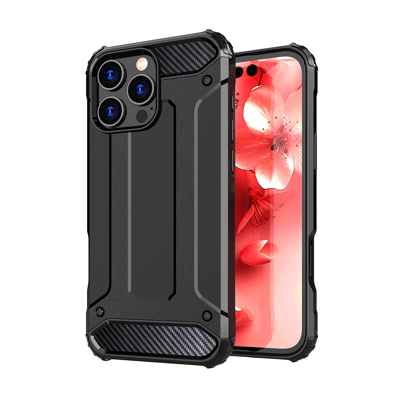Hybrid Armor iPhone 16 Pro Max-etui - sort