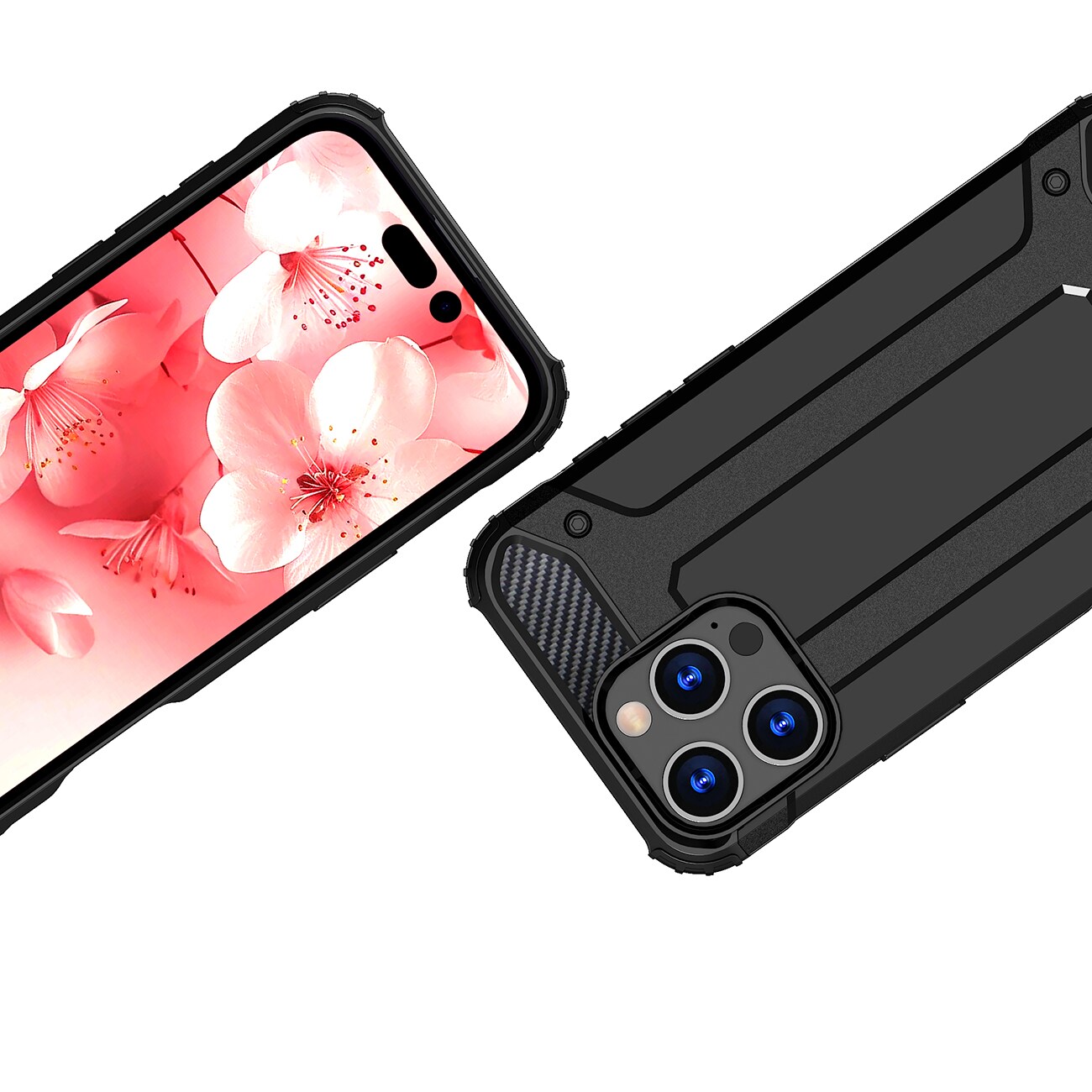 Hybrid Armor iPhone 16 Pro Max-etui - sort