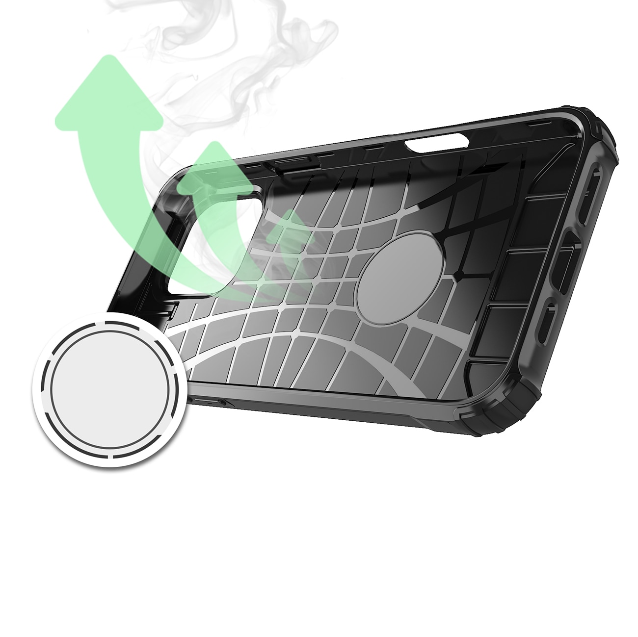 Hybrid Armor iPhone 16 Pro Max-etui - sort