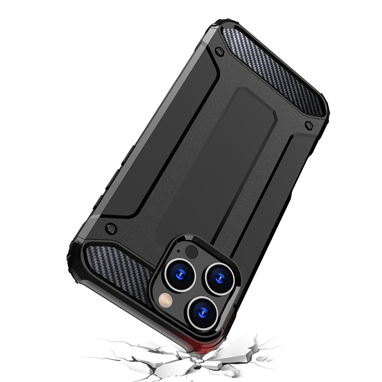 Hybrid Armor iPhone 16 Pro Max-etui - sort