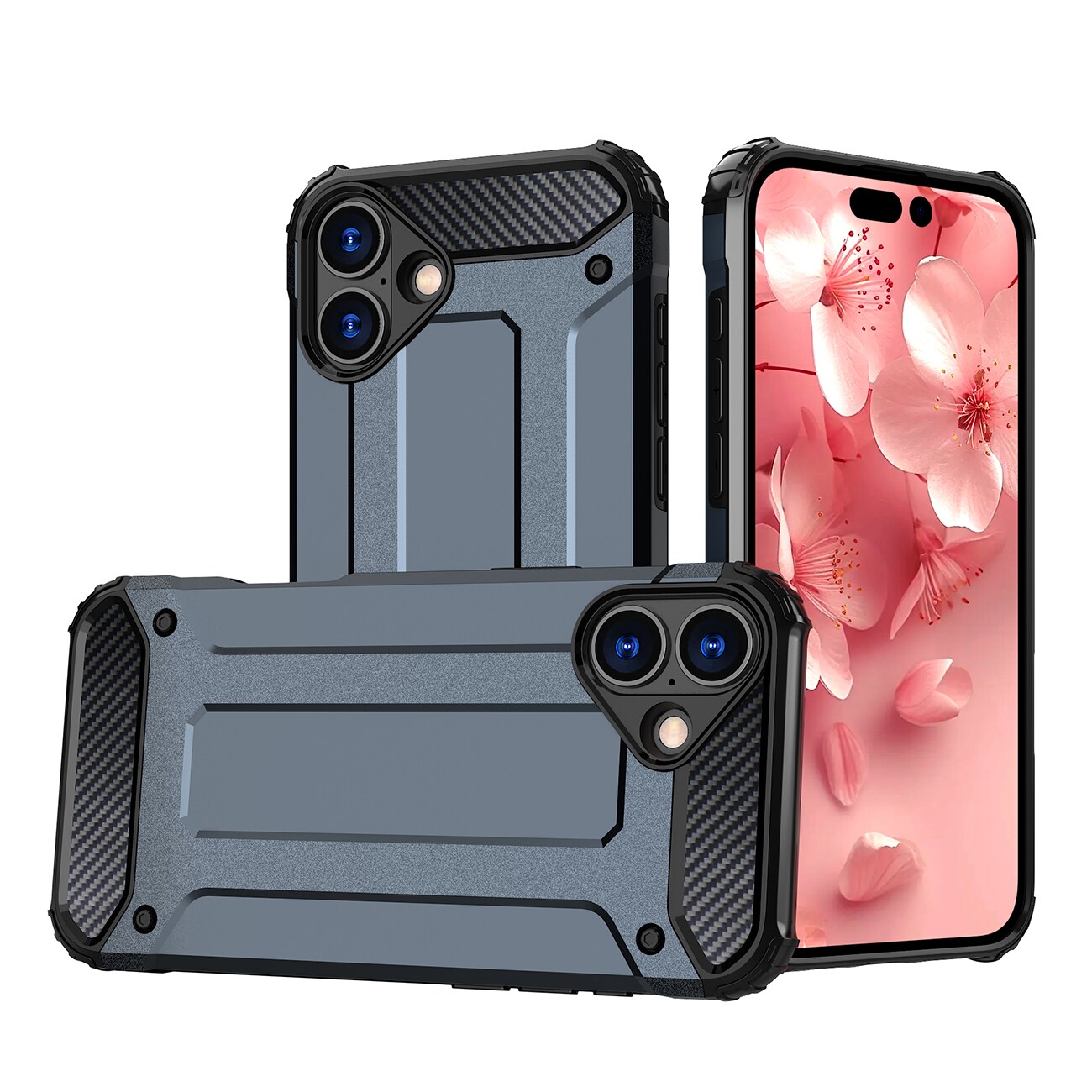 Hybrid Armor iPhone 16 Fodral - Blå