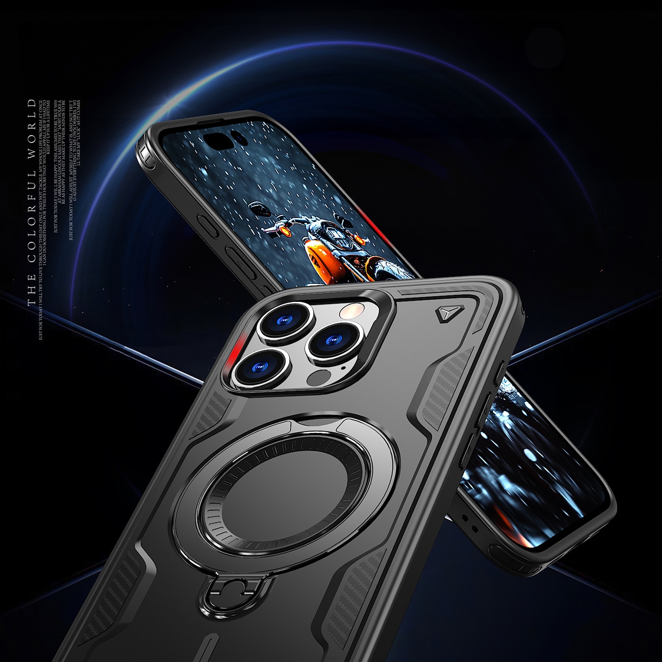 Hybrid Armor Trendy-etui med MagSafe til iPhone 16 Pro Max - Sort