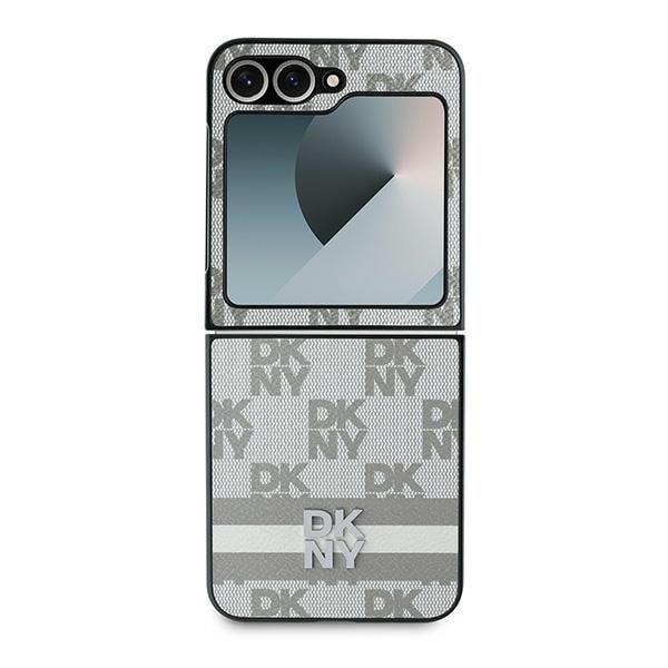 DKNY Ternet Mønster Trykt Striber Etui til Samsung Galaxy Z Flip 6 - Beige