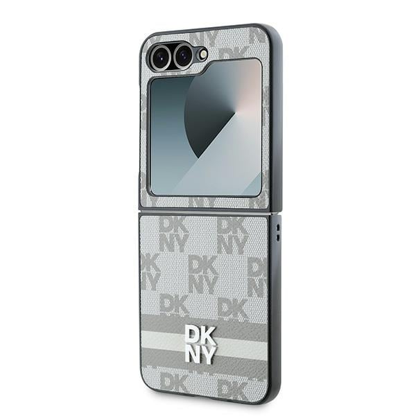 DKNY Ternet Mønster Trykt Striber Etui til Samsung Galaxy Z Flip 6 - Beige