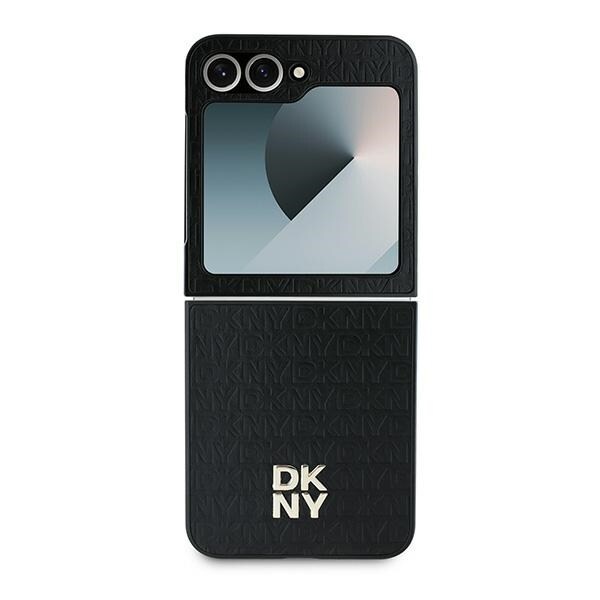 DKNY Repeat Pattern Stack Logo Fodral för Samsung Galaxy Z Flip6 - Svart