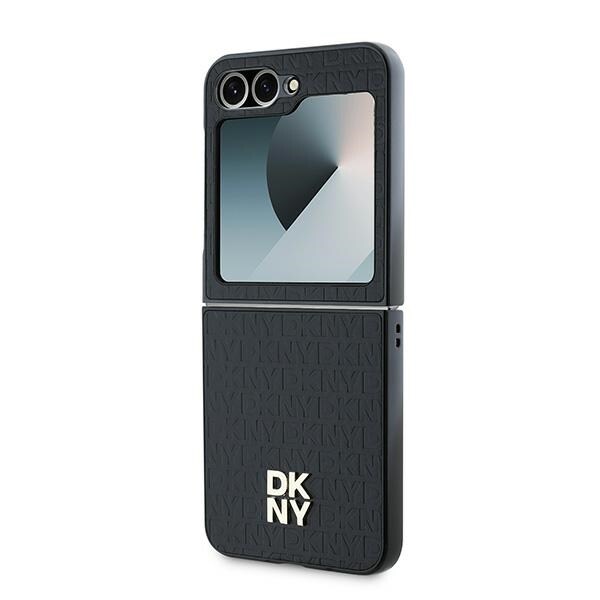 DKNY Repeat Pattern Stack Logo Fodral för Samsung Galaxy Z Flip6 - Svart