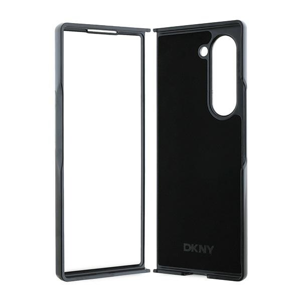 DKNY Checkered Pattern Printed Stripes fodral för Samsung Galaxy Z Fold 6 - svart