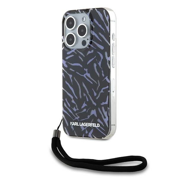 Karl Lagerfeld Zebra med sladd iPhone 15 Pro Max Fodral - Lila