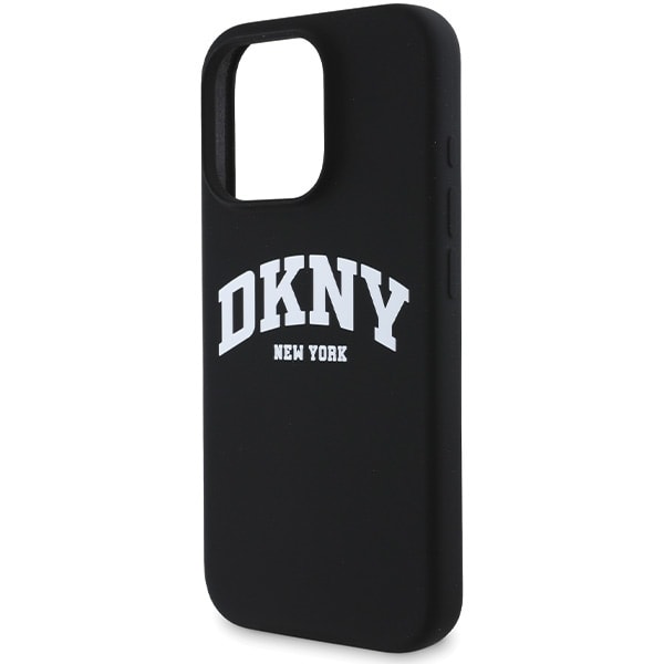 DKNY MagSafe-fodral i silikon med vit tryckt logotyp för iPhone 16 Pro Max - Svart