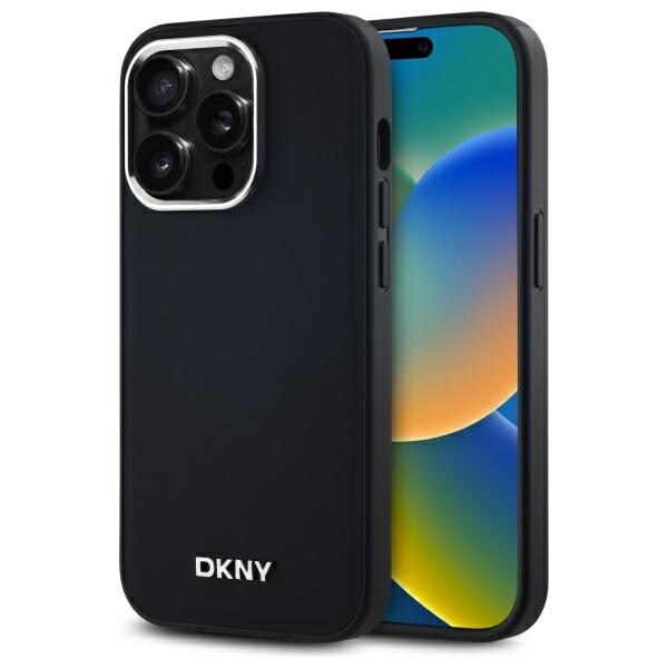 DKNY MagSafe iPhone 14 Pro-fodral med slät logotyp - svart