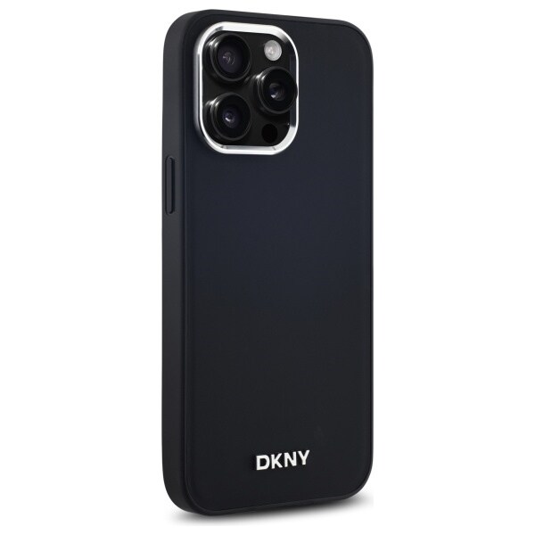 DKNY MagSafe iPhone 14 Pro Max-fodral med slät logotyp - svart