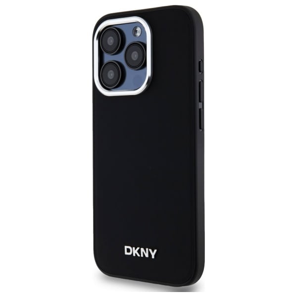 DKNY MagSafe iPhone 15 Pro-fodral med slät logotyp - svart