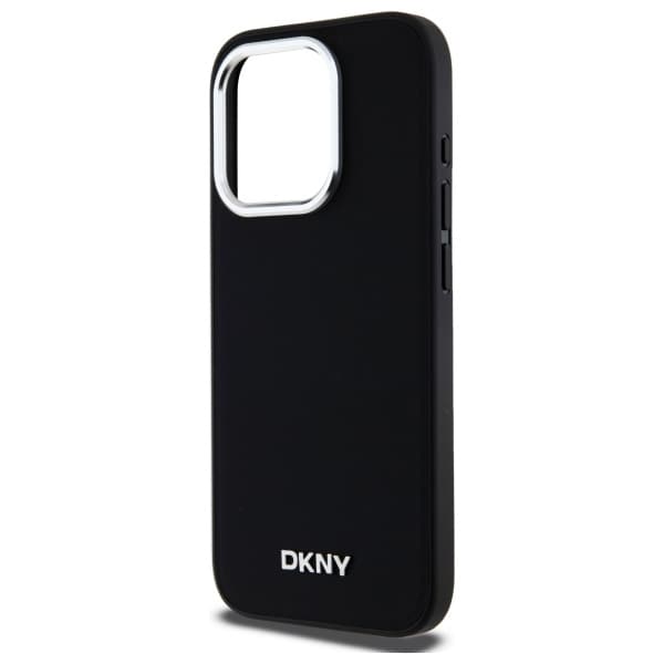 DKNY MagSafe iPhone 15 Pro-fodral med slät logotyp - svart