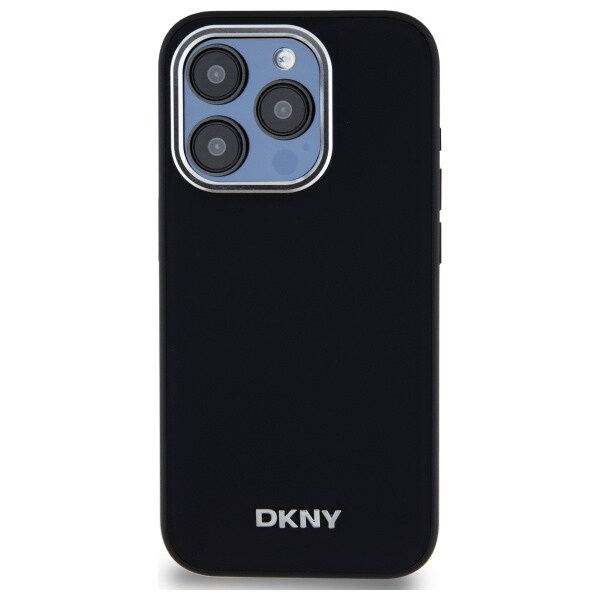 DKNY MagSafe iPhone 15 Pro Max-fodral med slät logotyp - svart