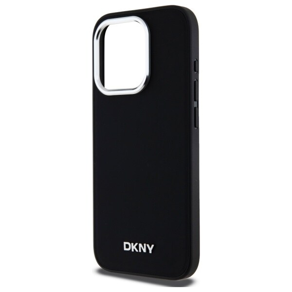 DKNY MagSafe iPhone 15 Pro Max-fodral med slät logotyp - svart