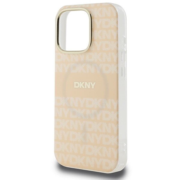 DKNY Repeat Texture Pattern & Stripe MagSafe iPhone 16 Pro-fodral - Rosa