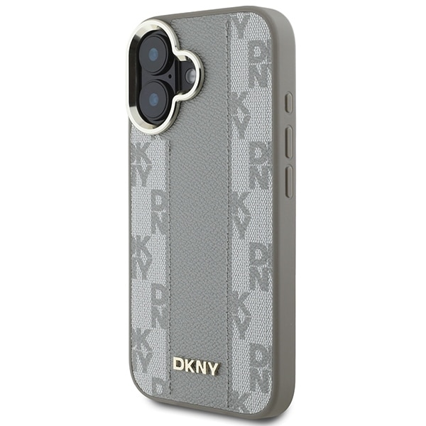 DKNY ternet mønster Magsafe iPhone 16 etui - Beige