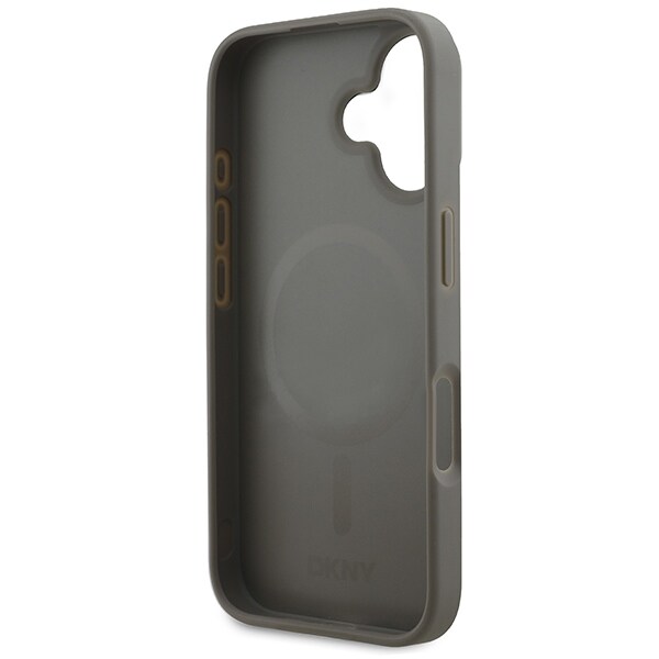 DKNY ternet mønster Magsafe iPhone 16 etui - Beige