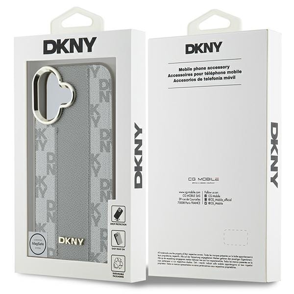 DKNY ternet mønster Magsafe iPhone 16 etui - Beige