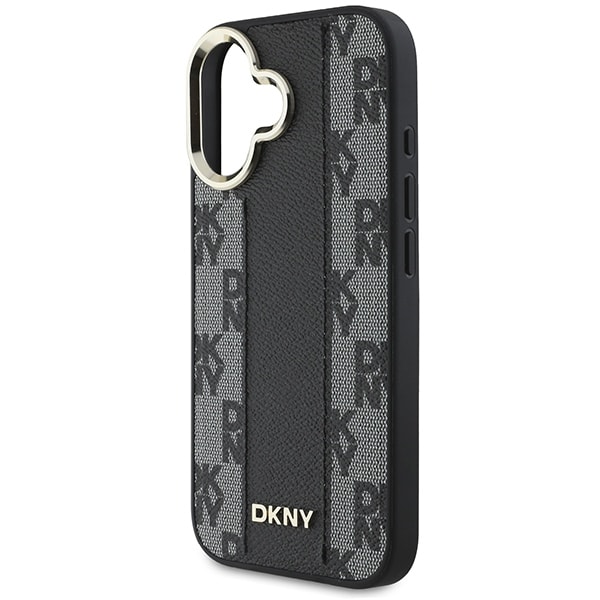 DKNY rutigt mönster Magsafe iPhone 16 fodral - svart