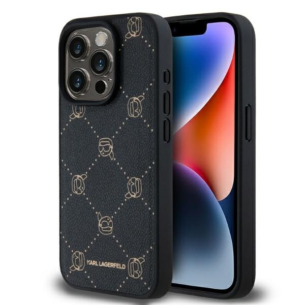 Karl Lagerfeld Magsafe Karl huvudfodral för iPhone 15 Pro Max - Svart