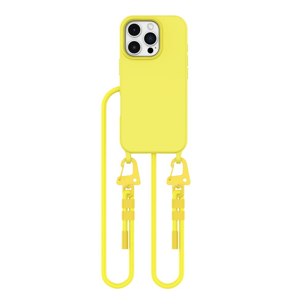 Tech-Protect MagNecklace MagSafe-fodral med nyckelband för iPhone 16 Pro Max - Gul