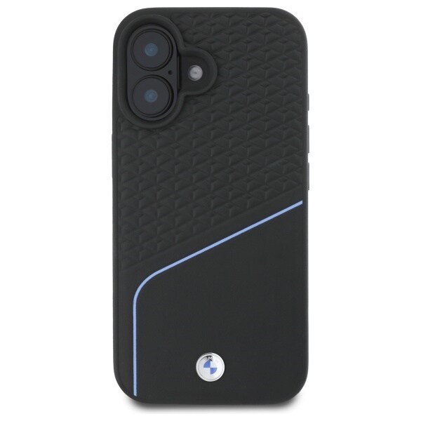 BMW Sign Leather Textured And Line MagSafe iPhone 16 Fodral - Svart