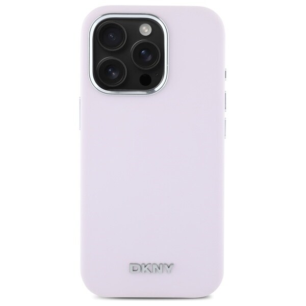 DKNY Liquid Silicone Small Metal Logo MagSafe iPhone 16 Pro Max Fodral - Rosa