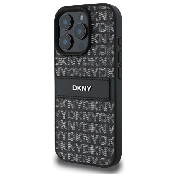 DKNY Texture Pattern Tonal Stripe iPhone 16 Pro Fodral - Svart