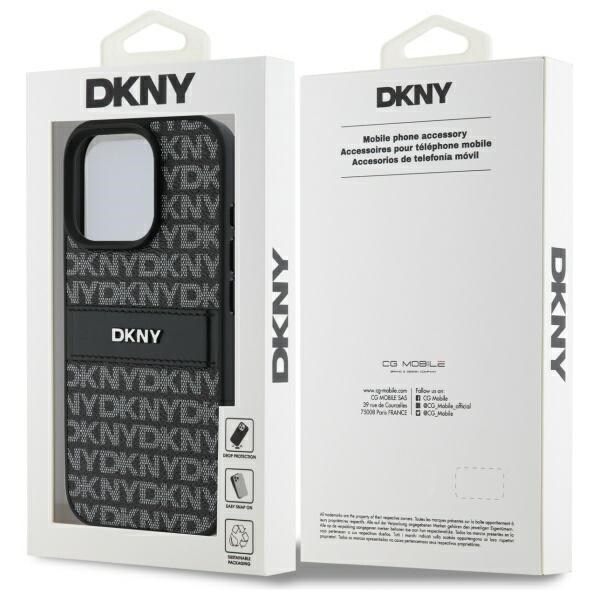 DKNY Texture Pattern Tonal Stripe iPhone 16 Pro Fodral - Svart