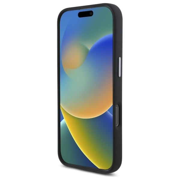 DKNY Fodral för 16 Pro i flytande silikon med metallogo iPhone - Svart